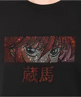 Hypland x Yu Yu Hakusho Kurama Eyes Black Rhinestone T-Shirt