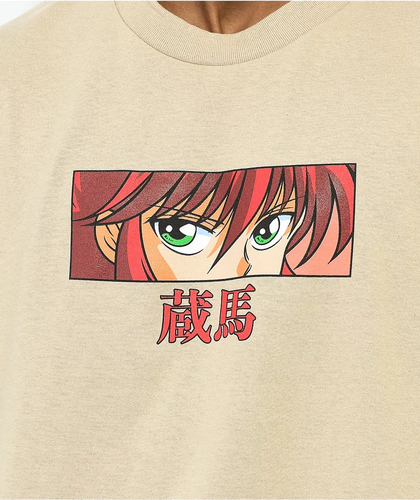 Hypland x Yu Yu Hakusho Kurama Eyes Tan T-Shirt