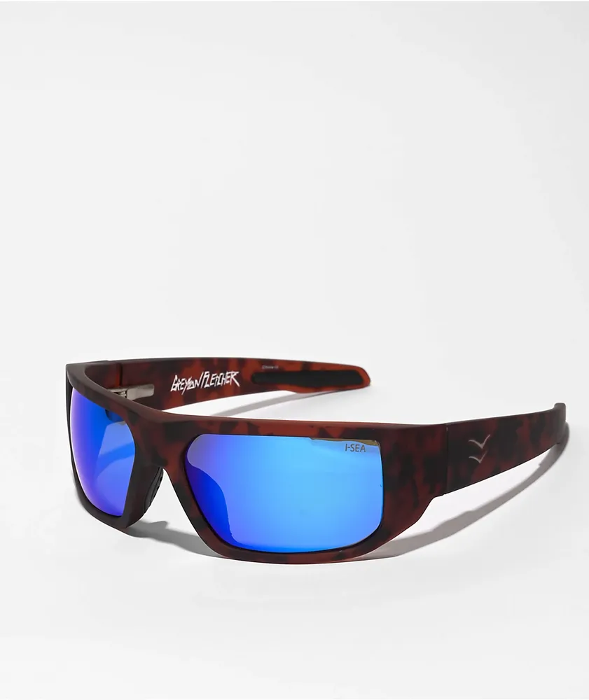  Sea Striker High Tider Polarized Sunglasses, Tortoise  Frame/Blue Mirror : Clothing, Shoes & Jewelry