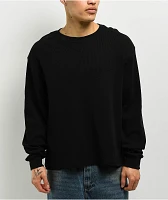ITA Flux Black Thermal Long Sleeve Boxy T-Shirt