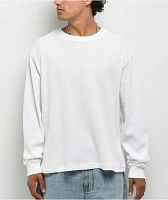 ITA Flux White Thermal Long Sleeve Boxy T-Shirt