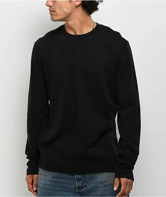 ITA Rift Vintage Black Thermal Long Sleeve Slim T-Shirt