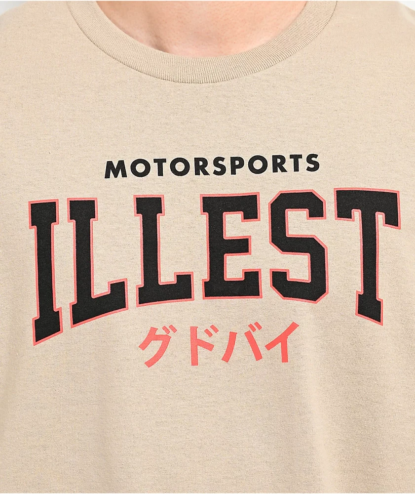 Illest Boxy Sukarain Natural Long Sleeve T-Shirt