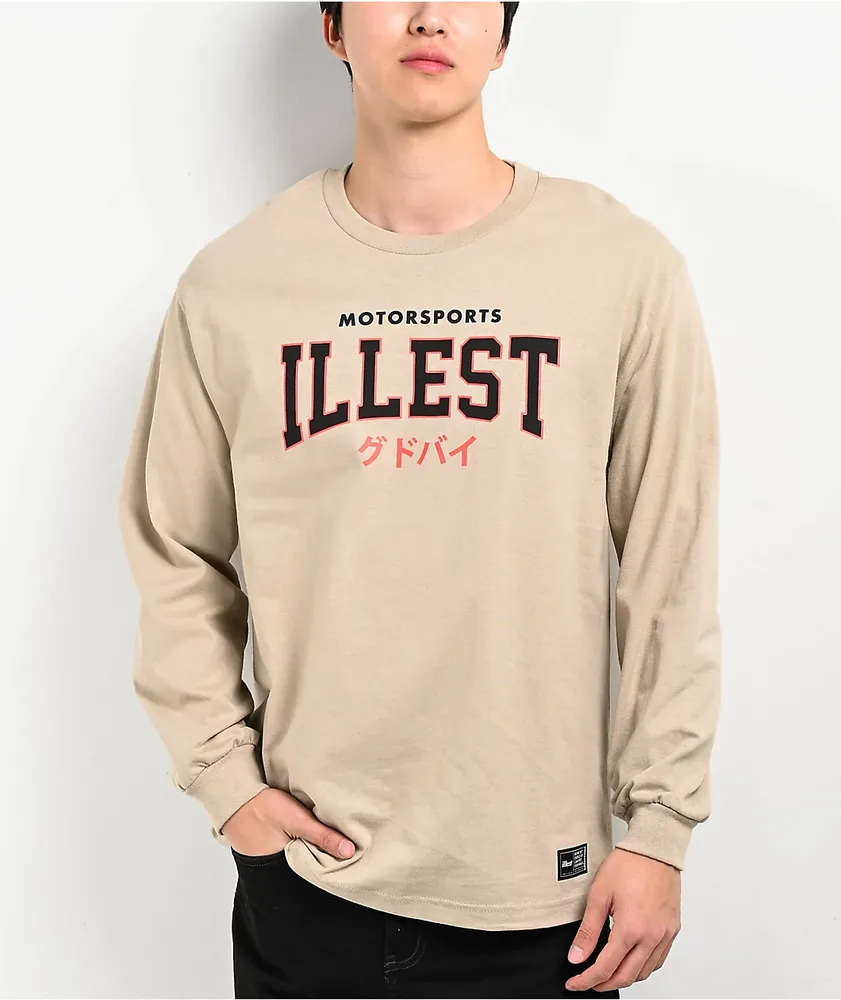 Illest Boxy Sukarain Natural Long Sleeve T-Shirt