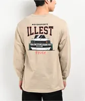 Illest Boxy Sukarain Natural Long Sleeve T-Shirt