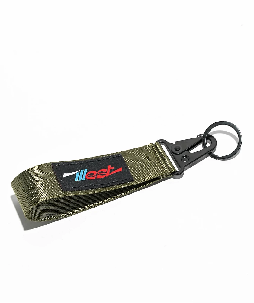 Illest Logo Web Olive Keychain