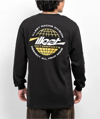 Illest Motorsports World Black Long Sleeve T-Shirt