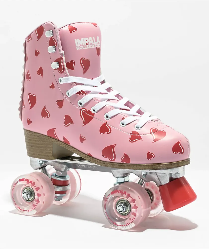 Impala Falling Hearts Pink Roller Skates