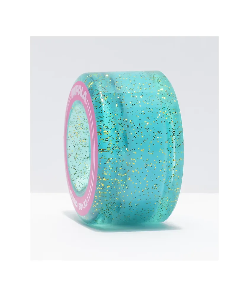 Impala Holographic Glitter 58mm 82a Aqua & Pink Roller Skate Wheels