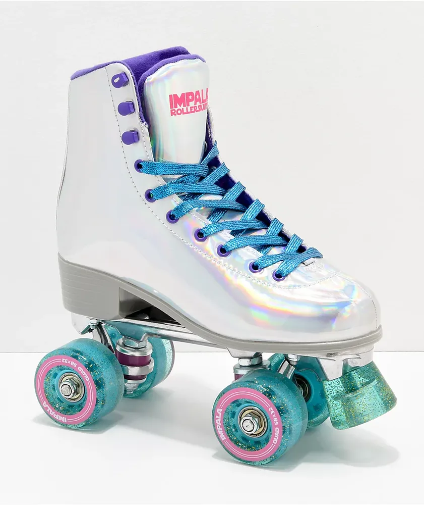 Rose Gold Holographic Vegan Impala Roller Skates