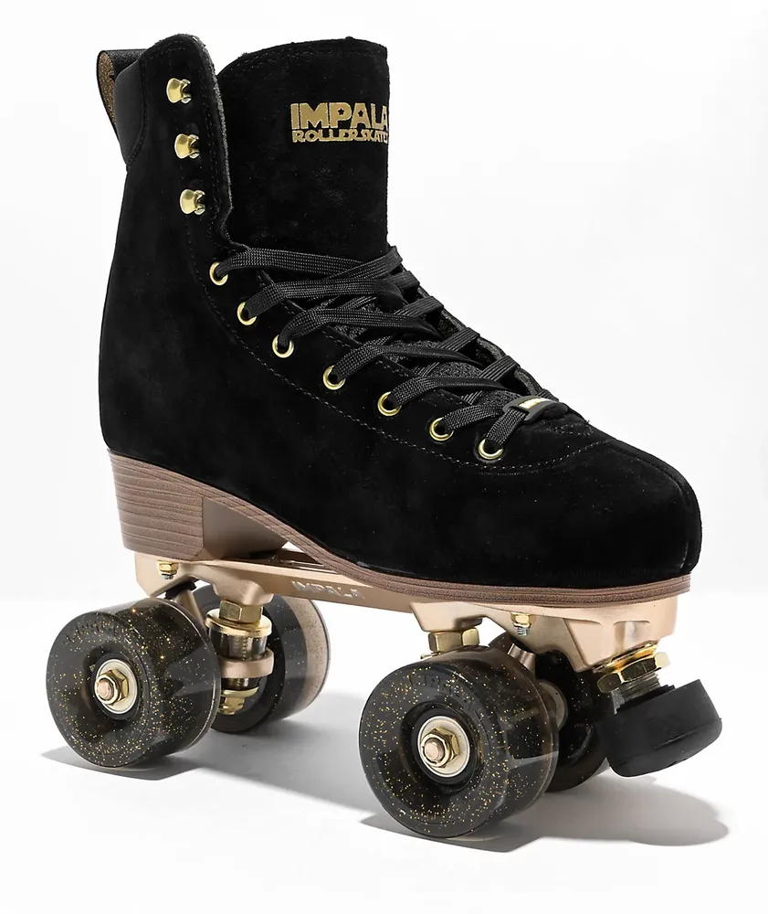 Impala Samira Black Suede Roller Skates