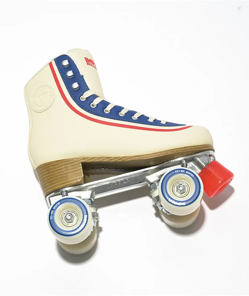 Impala Vintage Stripe White Roller Skates