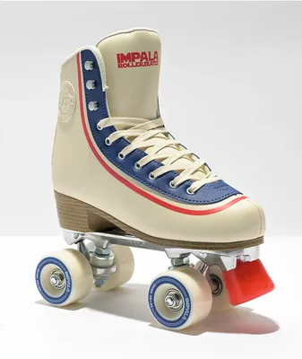 Impala Vintage Stripe White Roller Skates