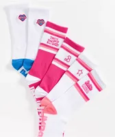 Impala x Barbie 3 Pack Pink Crew Socks