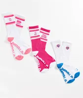 Impala x Barbie 3 Pack Pink Crew Socks