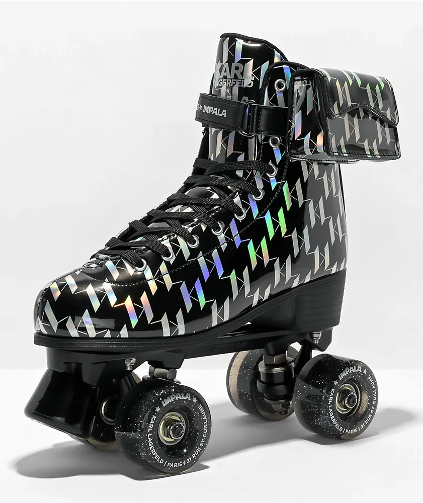 Impala x Karl Lagerfeld Black Reflective Roller Skates