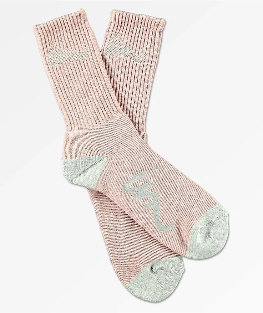 Imperial Motion Curser Pale Mauve & Grey Crew Socks