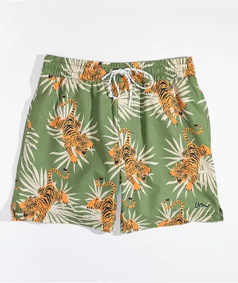 Imperial Motion Seeker Volley Tiger Olive Board Shorts