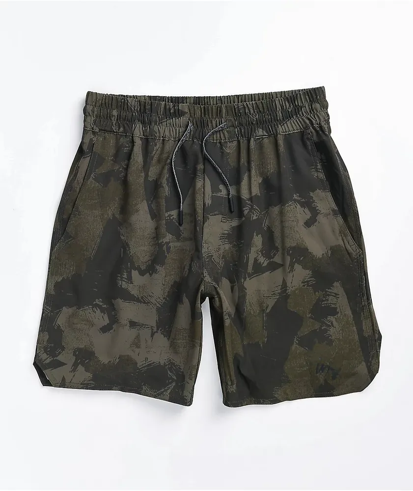 Empyre Elastic Waist Green Corduroy Skate Shorts