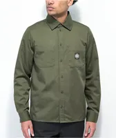 Indepdent Concord Olive Long Sleeve Button Up Shirt