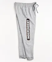 Independent Bar Logo Script Grey Sweatpants