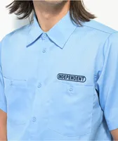 Independent Baseplate Light Blue Short Sleeve Button Up Shirt