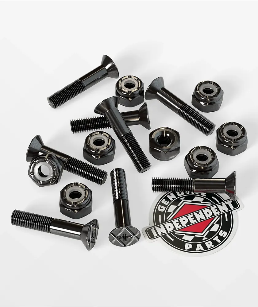 Independent Black Crossbolts 1" Skateboard Hardware