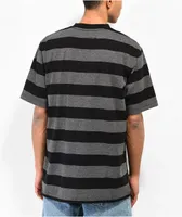 Independent Bounce Black & Charcoal Stripe T-Shirt