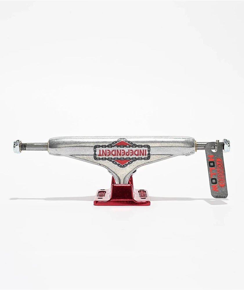 Independent Chain Breaker 144 Stage 11 Hollow Silver & Ano Red Skateboard Truck