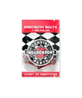 Independent Crossbolts Red & Black 1" Skateboard Hardware