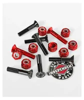 Independent Crossbolts Red & Black 1" Skateboard Hardware