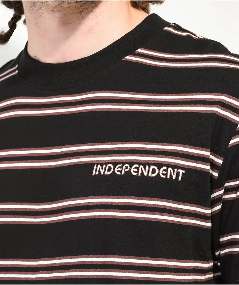 Independent Decker Black & Brown Stripe T-Shirt