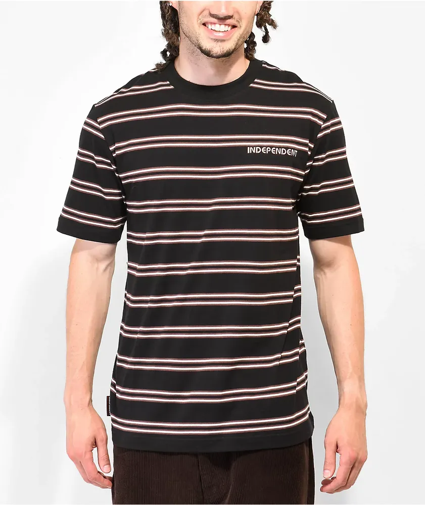 Independent Decker Black & Brown Stripe T-Shirt