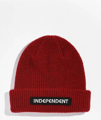 Independent Groundwork Red Beanie