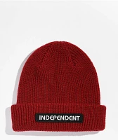 Independent Groundwork Red Beanie
