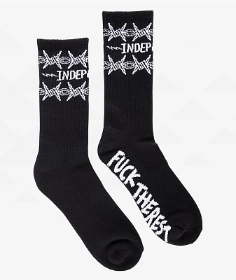 Independent Notebook Black Crew Socks