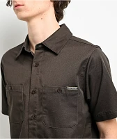 Independent Ride The Best Victory Brown Short Sleeve Button Up Shirt