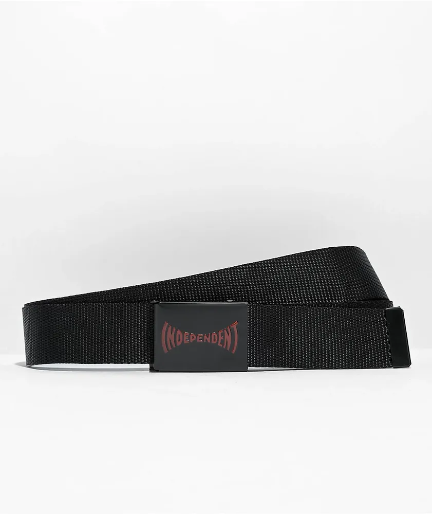 Independent Span Black Web Belt