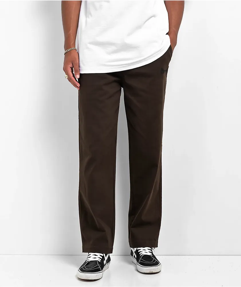 Hamilton Brown High-Waist Plaid Drawstring Pants