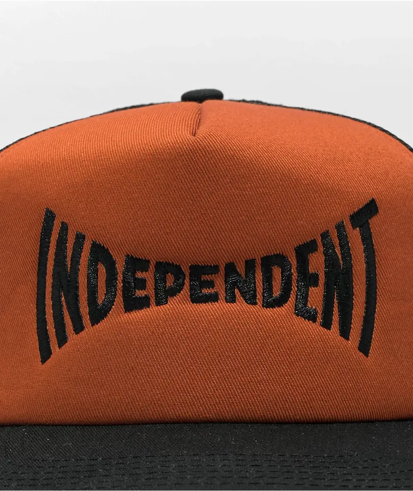 Independent Span Orange & Black Trucker Hat