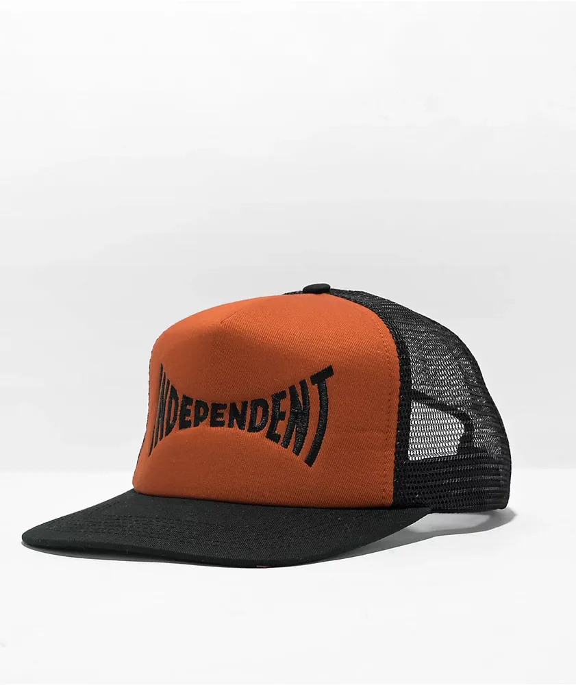 Independent Span Orange & Black Trucker Hat