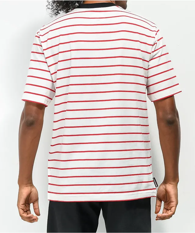 Hollister Central Logo Vertical Stripe T-shirt in Red for Men