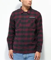 Independent Tilden Burgandy Plaid Flannel Shirt