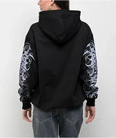 Insomnia Visuals Eclipse Rhinestone Black Zip Hoodie