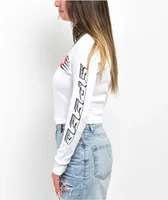 JT Racing x Honda Nitro Speed White Long Sleeve Crop T-Shirt 