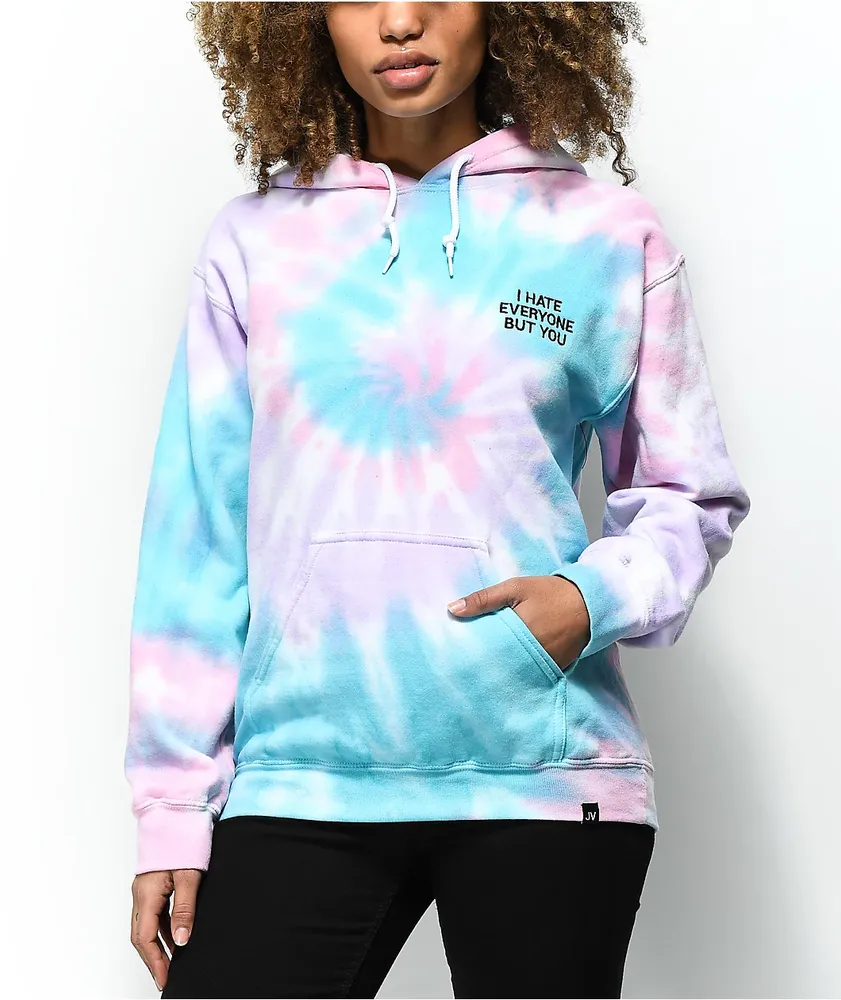 JV by Jac Vanek I Hate Everyone Tie Dye Hoodie