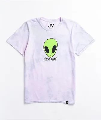 JV by Jac Vanek Stay Away Purple Tie Dye T-Shirt