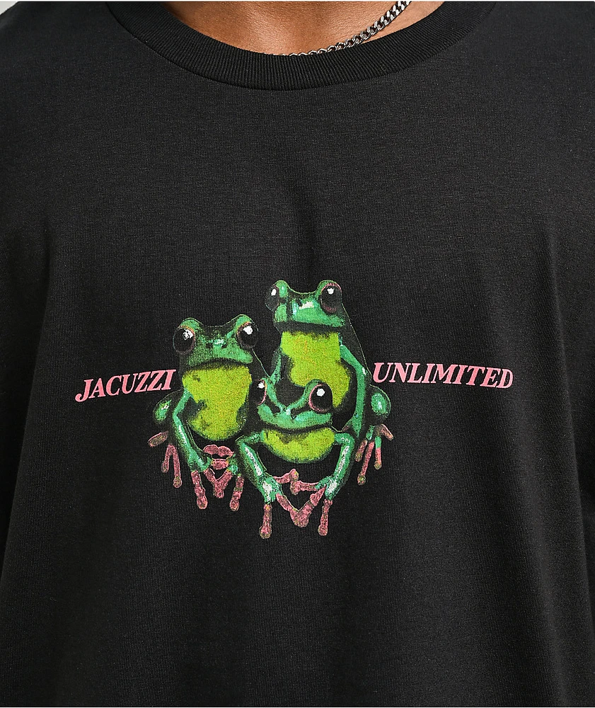 Jacuzzi Frog Black T-Shirt