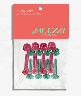 Jacuzzi New Wave Salmon & Mint 1" Skateboard Hardware