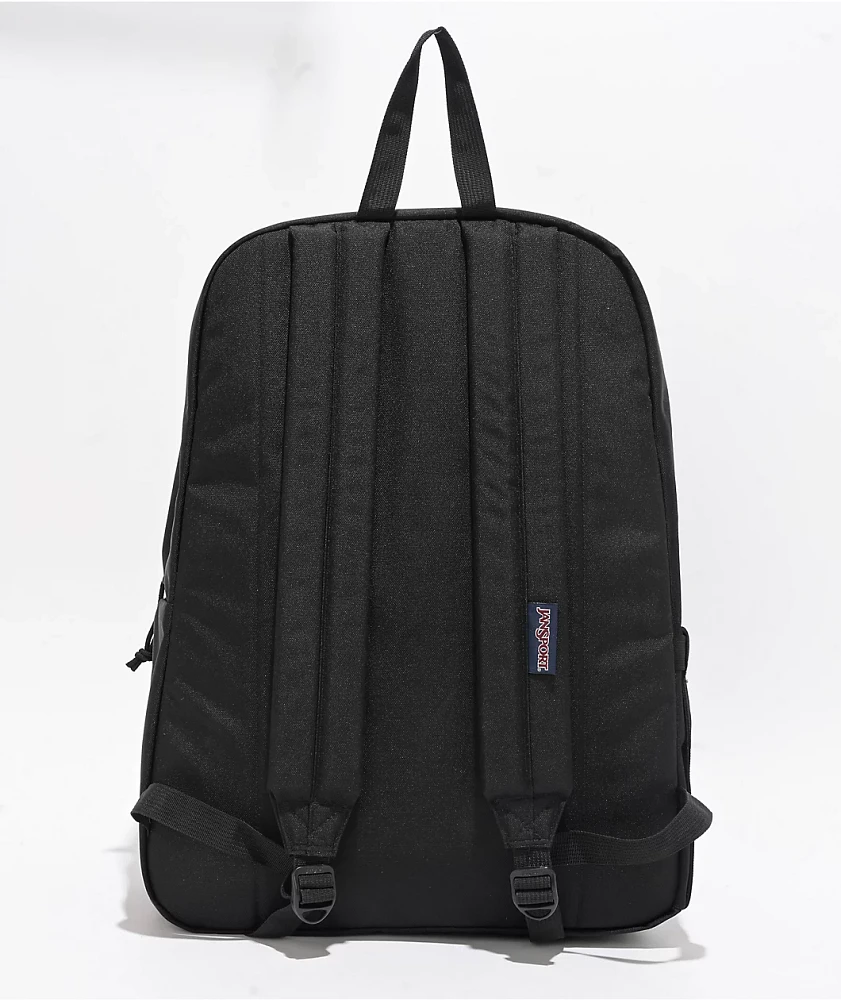 Jansport Superbreak Plus Embroidered Cherry Black Backpack
